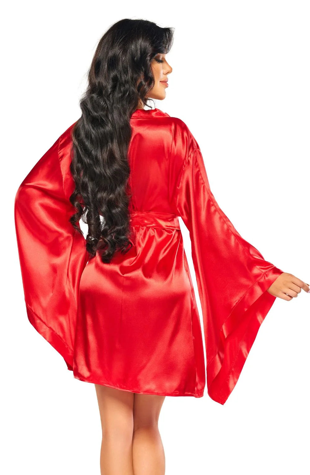 "Samira Red Luxury Peignoir | Designer Robe | Velure"