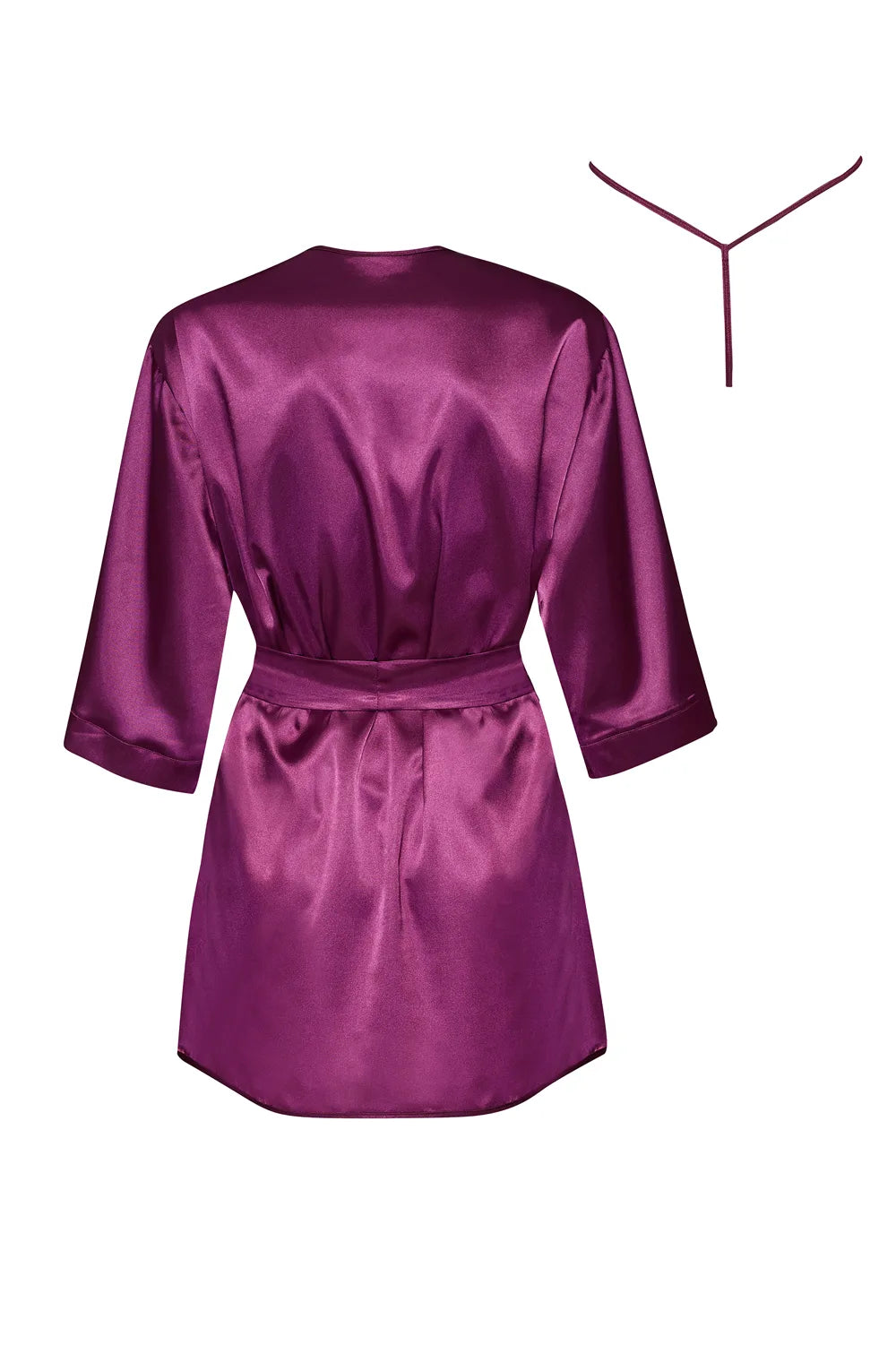 Burgundy Peignoir Robe | Luxury Silk Sleepwear | Velure